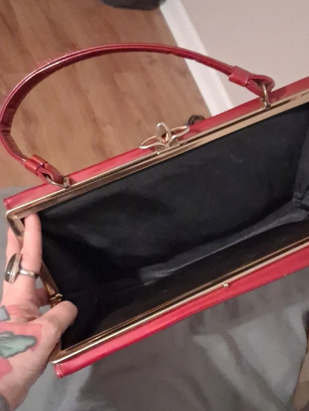 Red Patent Top-Handle Women’s Bag